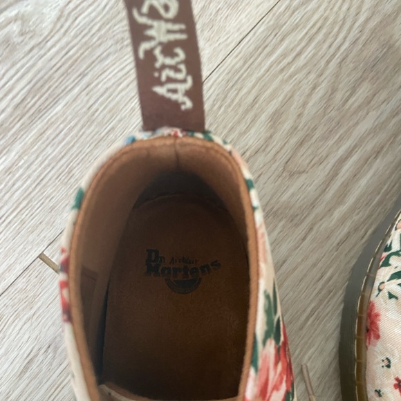 Dr. Martens Floral Canvas Ankle Boots in Cream, Pink, Green, Blue - Picture 6 of 7